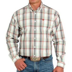 Cinch Men's Small Long Sleeve Plaid Button Shirt Multi MTW1105934